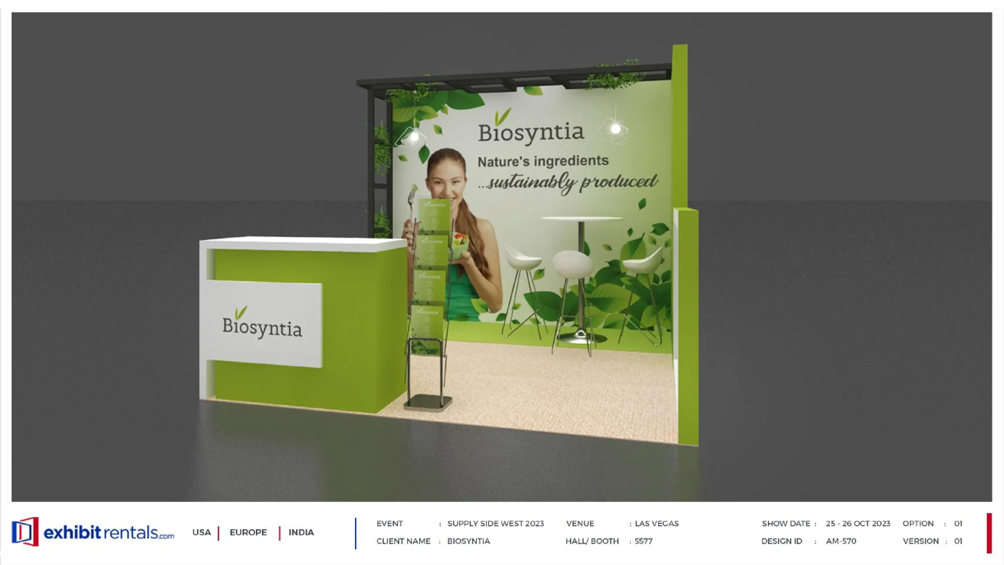 10x10 Perimeter booth design by Exhibit-Rentals